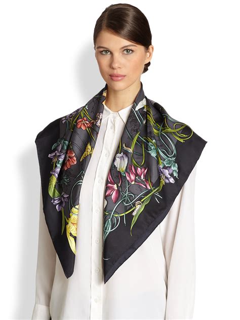 gucci silk foulard chrissy scarf|gucci wool scarf.